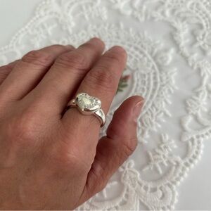 Elegant Sterling Silver Heart Ring